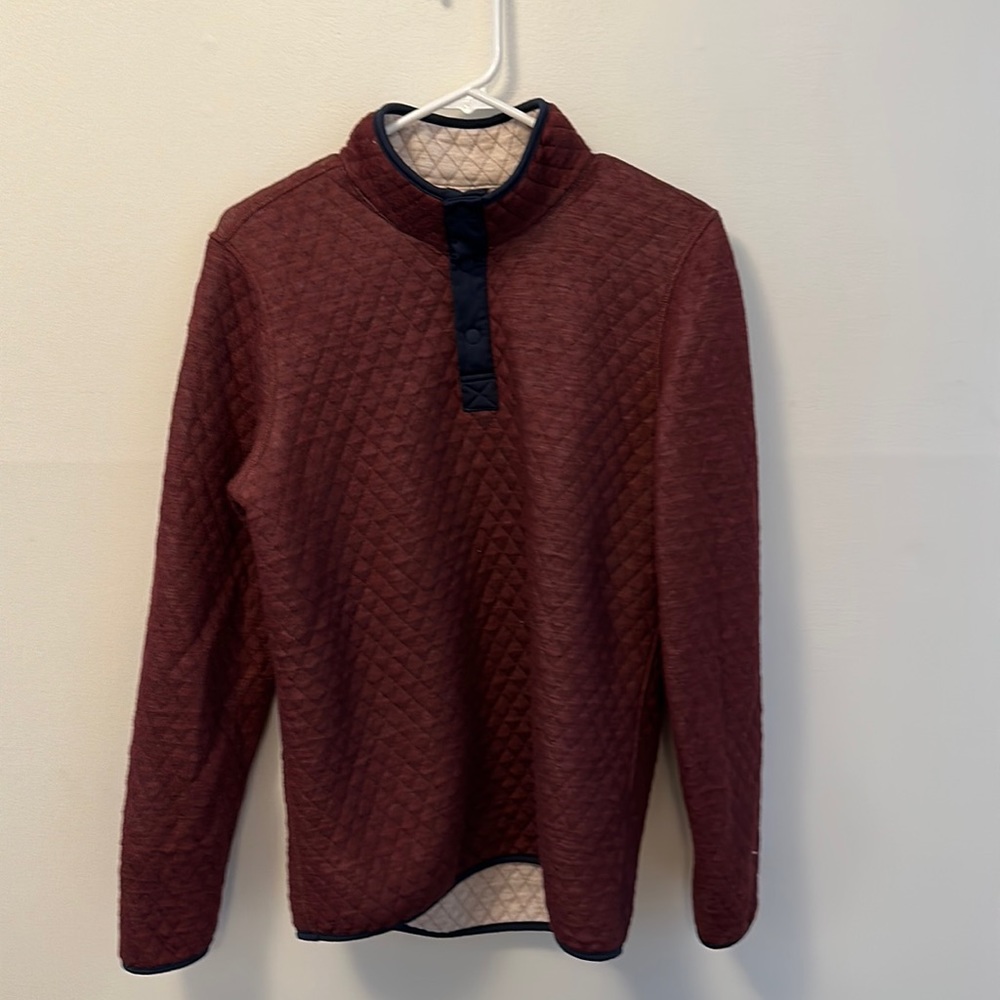 Marine Layer Men’s Small Pullover Button Fleece Sweatshirt
